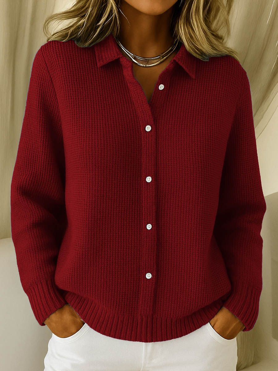 Lisa | Elegant cardigan med krave til damer