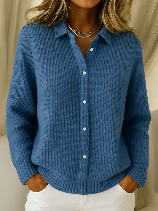 Lisa | Elegant cardigan med krave til damer