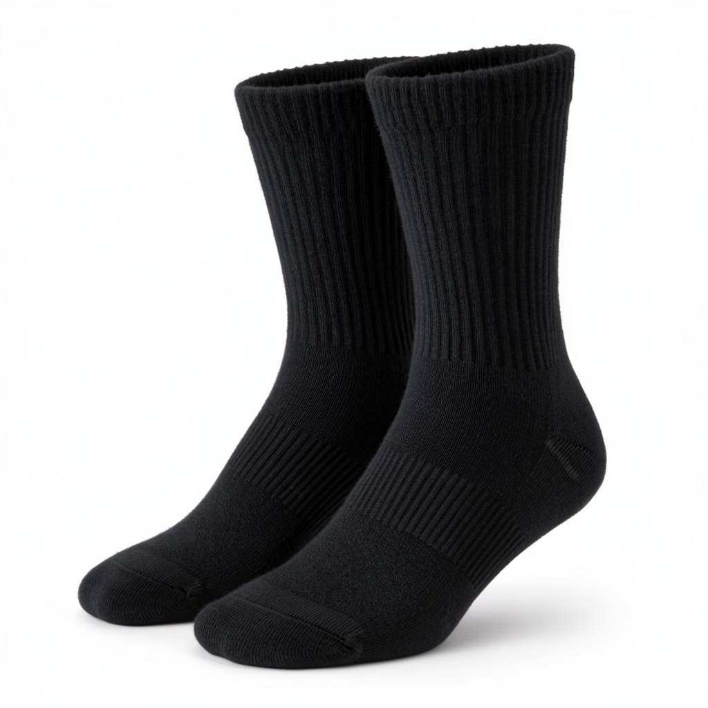 Aksel | Elegant Black Crew Socks