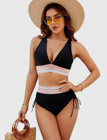 Jasmin | Bikini-sæt til kvinder med høj talje og mavekontrol