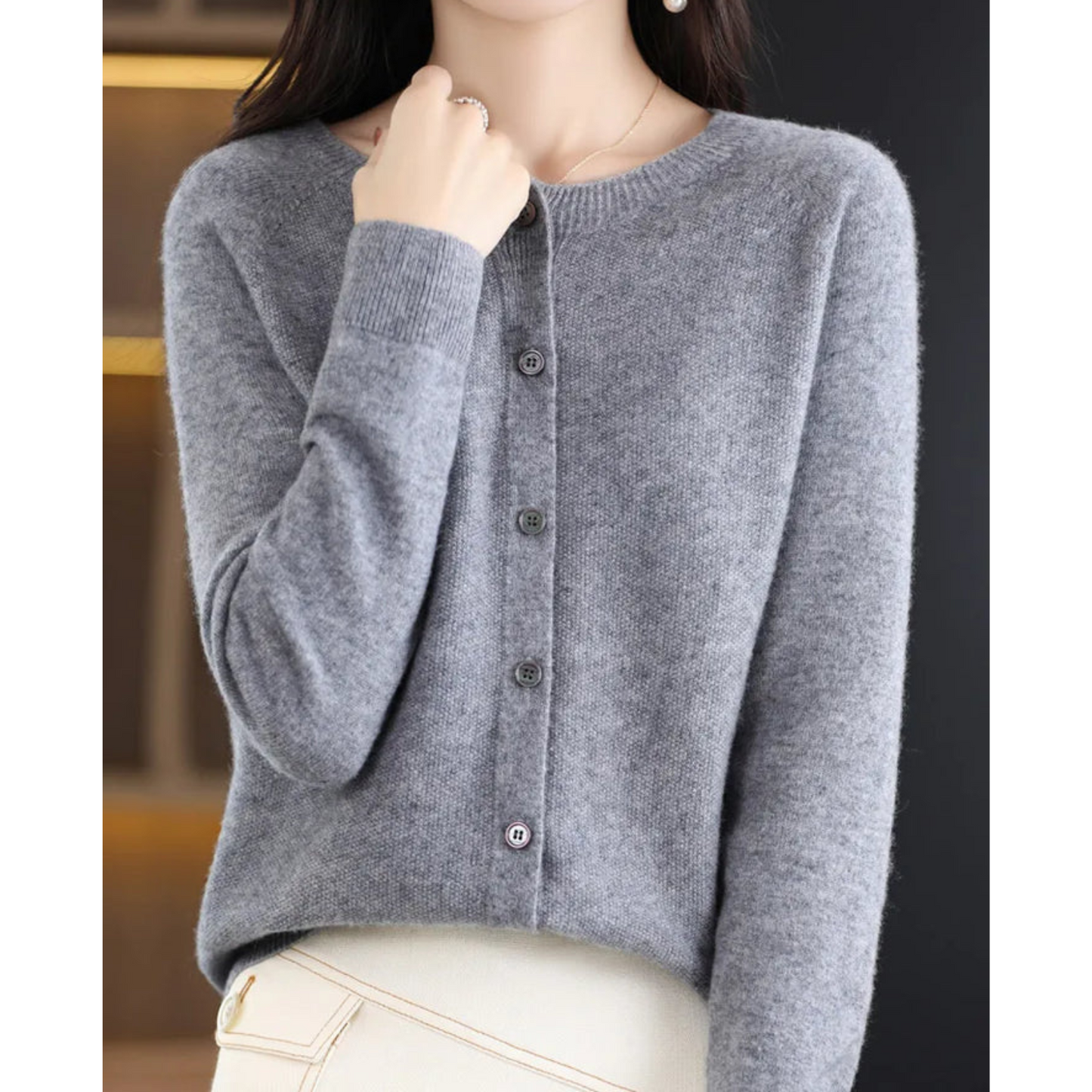 Freja | Klassisk, blød cardigan til kvinder
