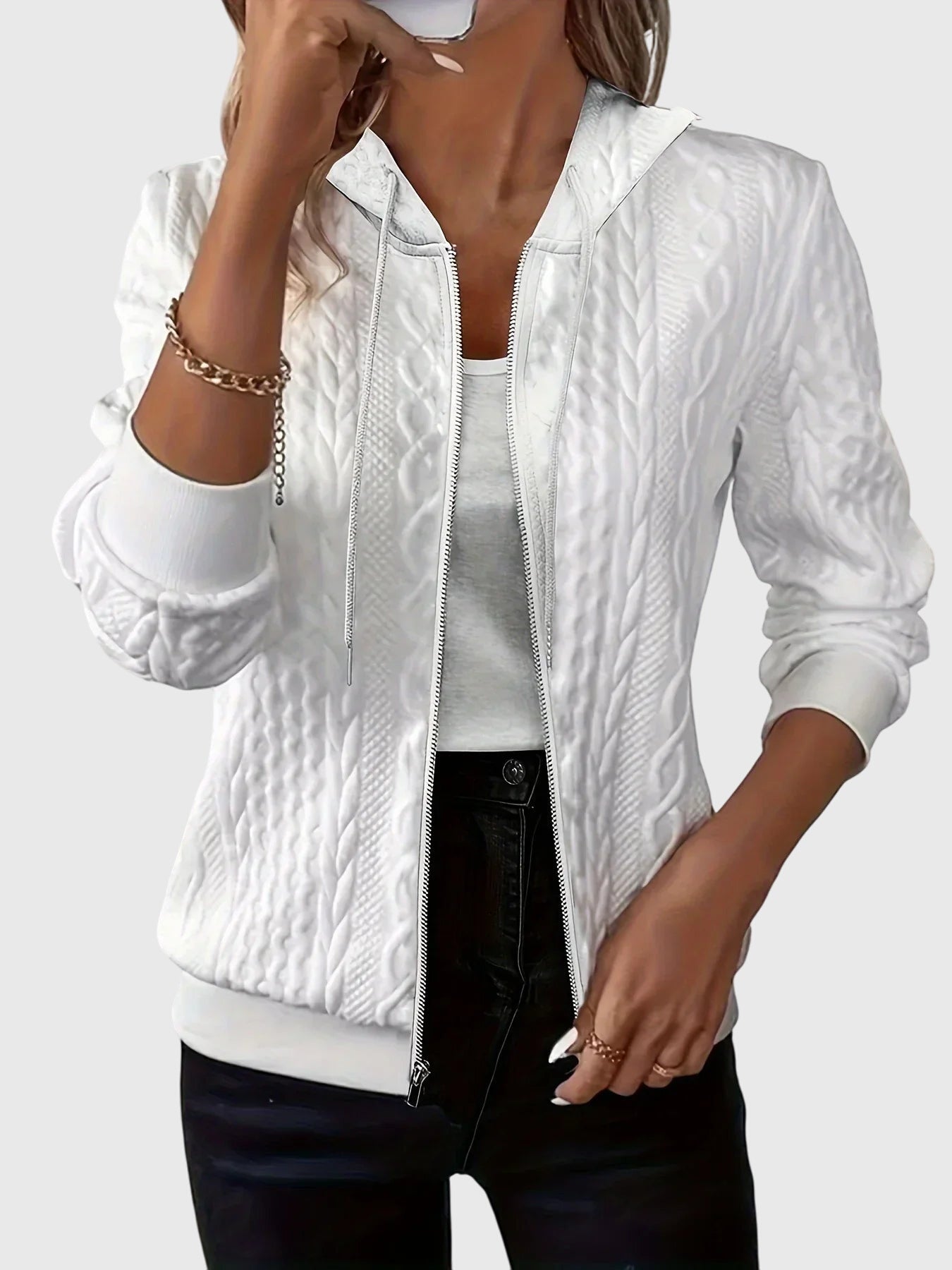 Lena | Women's Minimalist Zip-Up Casual Hoodie