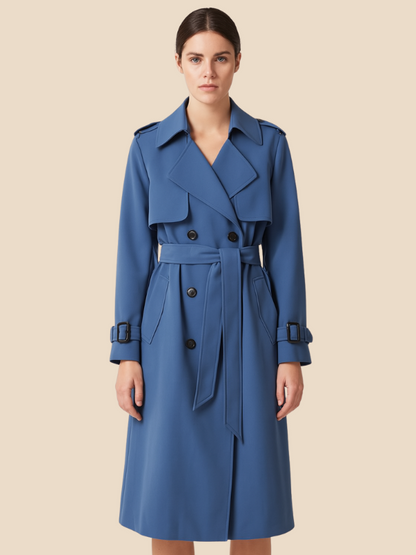Astrid | Klassisk dobbeltradet trenchcoat til kvinder