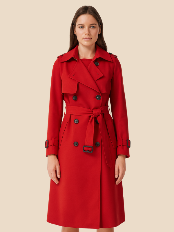 Astrid | Klassisk dobbeltradet trenchcoat til kvinder