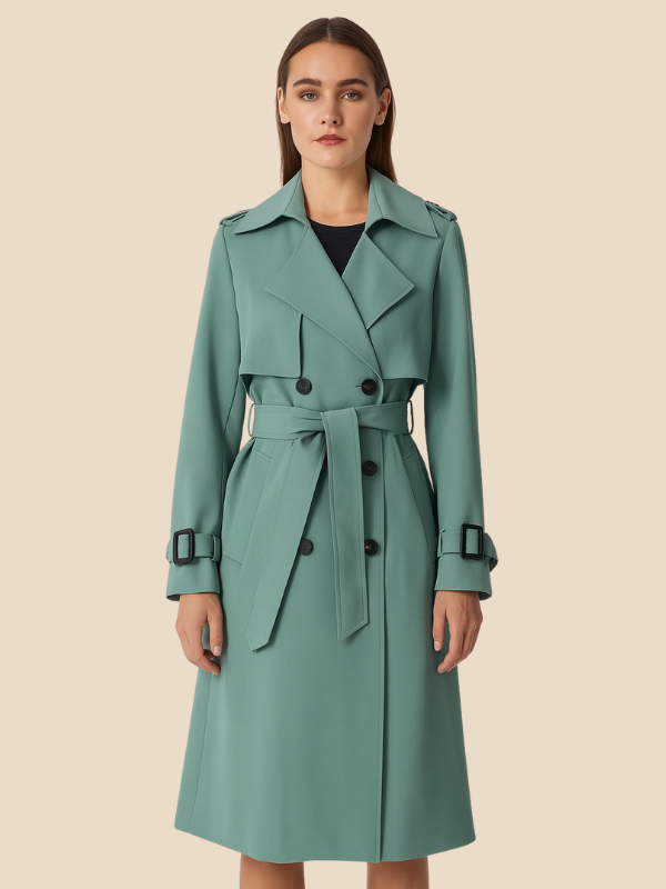 Astrid | Klassisk dobbeltradet trenchcoat til kvinder