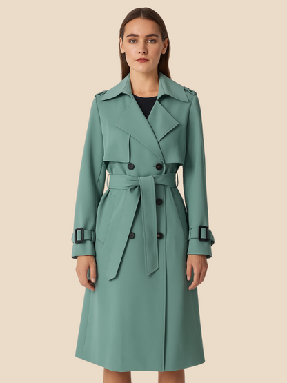 Astrid | Klassisk dobbeltradet trenchcoat til kvinder