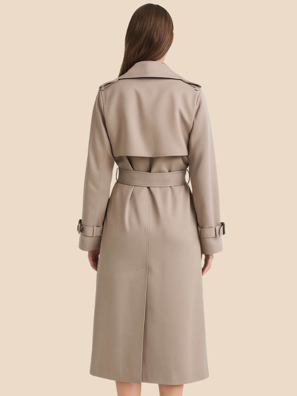 Astrid | Klassisk dobbeltradet trenchcoat til kvinder