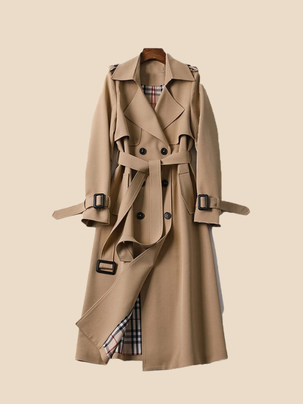 Astrid | Klassisk dobbeltradet trenchcoat til kvinder