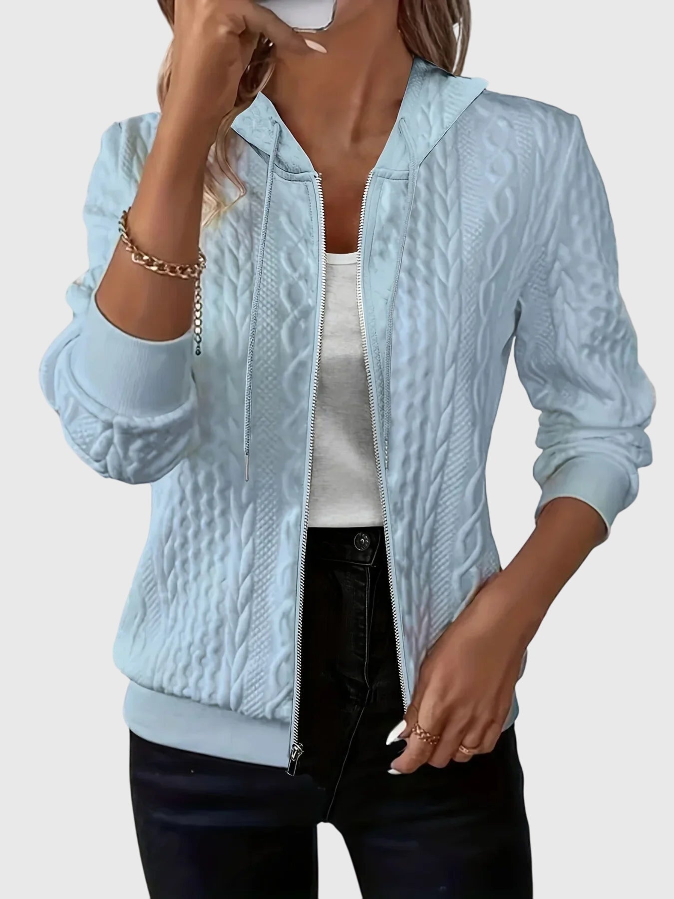 Lena | Women's Minimalist Zip-Up Casual Hoodie
