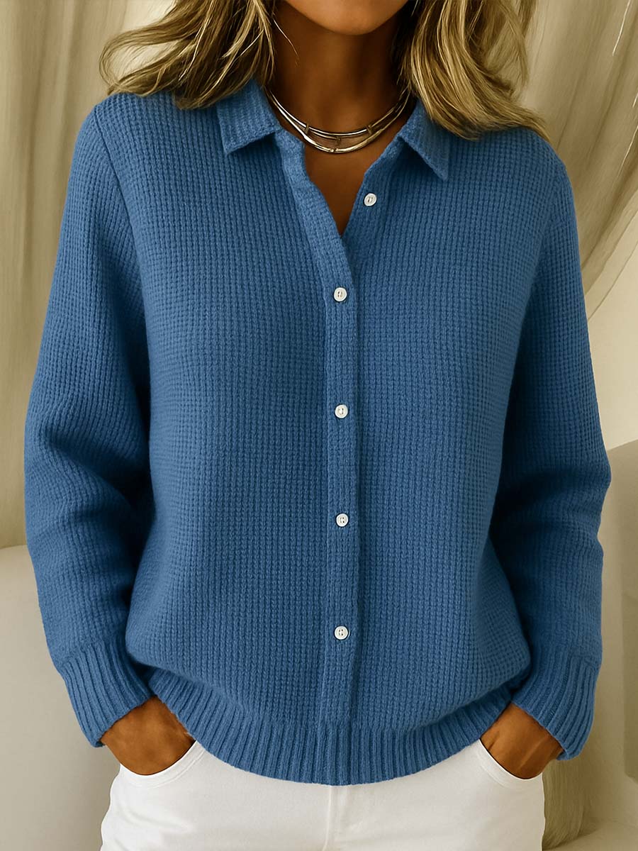 Lisa | Elegant cardigan med krave til damer