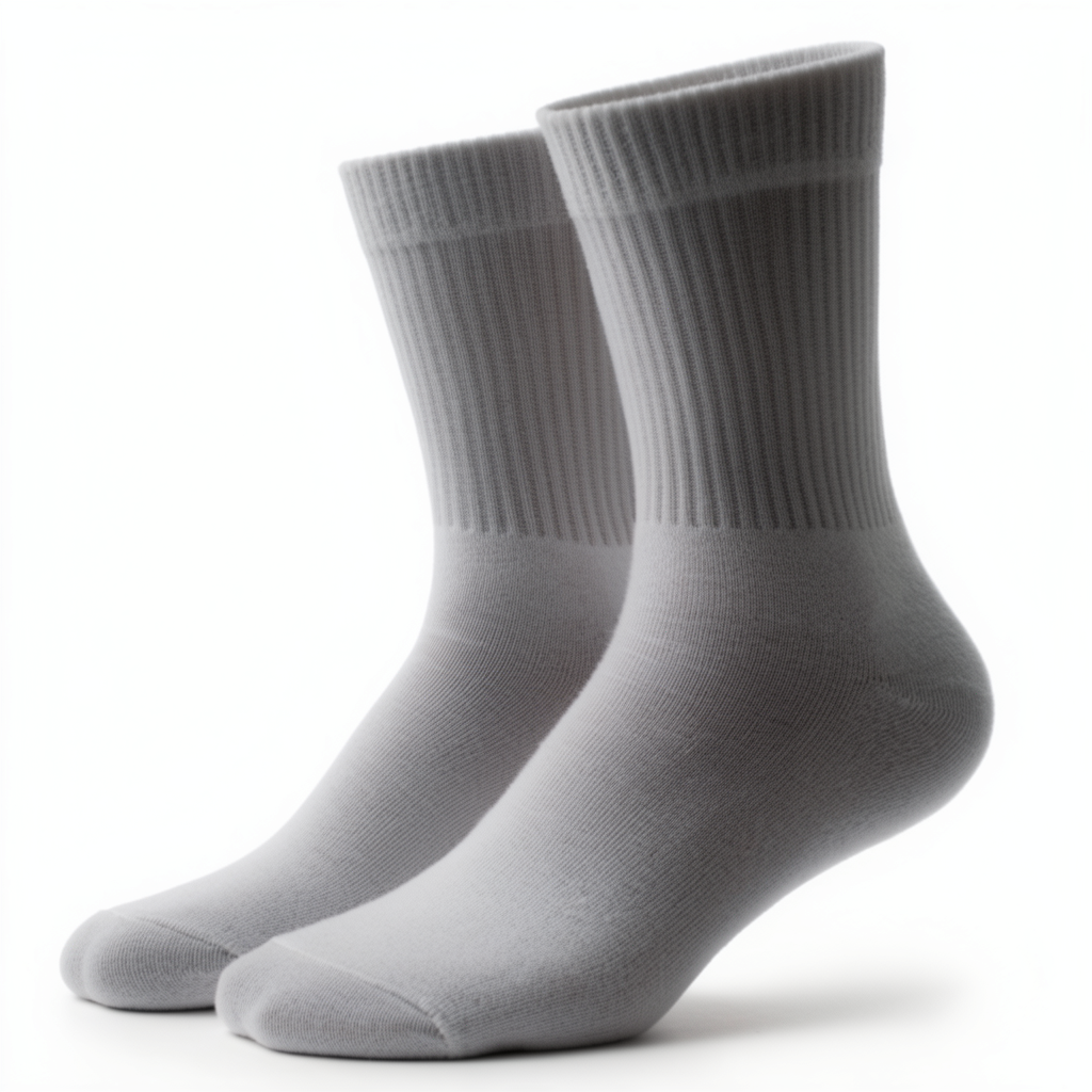 Mikkel | Elegant White Crew Socks